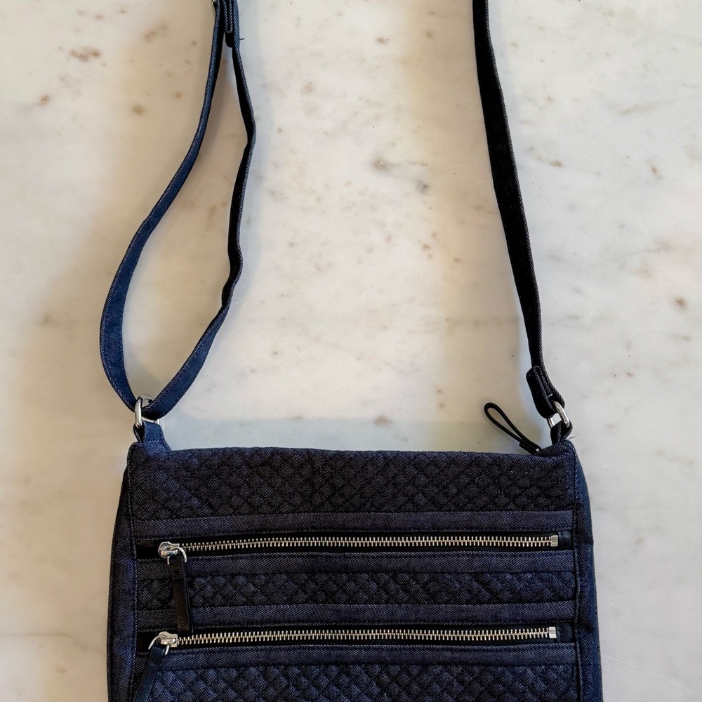 Vera Bradley Denim Quilted Crossbody Bag